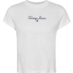 Magliette & T-shirt scontate eleganti bianche S in misto cotone Bio mezza manica con manica corta per Donna Tommy Hilfiger Essentials 