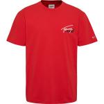 Magliette & T-shirt rosse M di cotone mezza manica con manica corta per Uomo Tommy Hilfiger Signature 