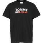 Magliette & T-shirt nere S di cotone sostenibili a girocollo mezza manica con scollo rotondo per Uomo Tommy Hilfiger 