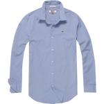 Camicie stretch scontate casual blu 3 XL taglie comode in popeline per Uomo Tommy Hilfiger 