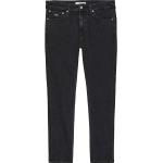 Jeans slim scontati neri in misto cotone per Uomo Tommy Hilfiger 