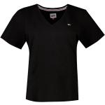 Magliette & T-shirt scontate nere XS di cotone sostenibili con scollo a V mezza manica con scollo a V per Donna Tommy Hilfiger 