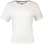 Magliette & T-shirt scontate bianche L di cotone Bio sostenibili a girocollo mezza manica con scollo rotondo per Donna Tommy Hilfiger 