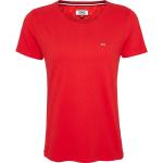 Magliette & T-shirt scontate rosse S di cotone Bio sostenibili mezza manica con scollo rotondo per Donna Tommy Hilfiger 