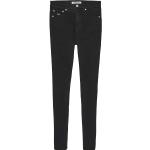 Jeans neri di cotone a vita alta per Donna Tommy Hilfiger 