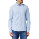 Magliette & T-shirt Slim Fit scontate casual blu S di cotone Bio manica lunga per Uomo Tommy Hilfiger Woven 