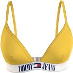 Top bikini scontati gialli S di cotone Bio per Donna Tommy Hilfiger 