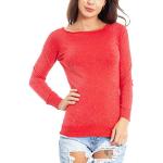 Pullover rossi XL con glitter manica lunga per Donna TooCool 