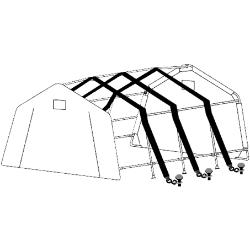 TOOLPORT Kit anti-tempesta per tende garage 15 m con picchetti per terreno