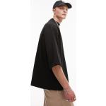 Magliette & T-shirt scontate nere XS taglie comode tinta unita a girocollo mezza manica con scollo rotondo Topman 