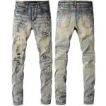 Jeans slim casual di cotone lavabili in lavatrice per Uomo 