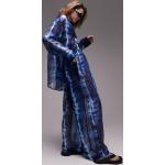 Pantaloni stampati scontati blu S di chiffon batik per Donna Topshop 