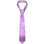 Accessori moda casual viola di seta a fiori con glitter per cerimonia per Uomo 