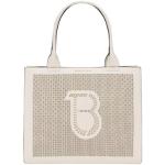 Tosca Blu Borsa A Spalla Shopping Bag Tb Logo Laserata TS233B470 Bianco