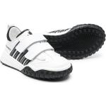 Sneakers larghezza A scontate bianche numero 35 a righe chiusura velcro a strappo per Donna Dsquared2 