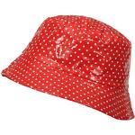 Toutacoo, Cappello da Pioggia in Vinile Impermeabile Rosso (Piselli)