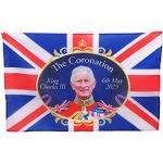 Toyland® 2,5 piedi x 1,6 piedi (76 cm x 50 cm) King Charles III Union Jack Coronation Souvenir Flag - Decorazioni britanniche - Feste di strada dell'incoronazione