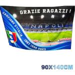 Trade Shop - Bandiera Forza Napoli Festa 3 Scudetto Grazie Ragazzi Campione D'italia 90x140cm