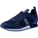 Sneakers larghezza E scontate casual blu navy numero 40,5 di gomma con stringhe per Uomo Emporio Armani 