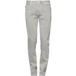 Jeans grigio chiaro di cotone tinta unita slavati per Uomo TRAMAROSSA 