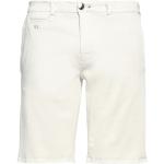 Pantaloncini avorio di cotone tinta unita di jeans per Uomo TRAMAROSSA 