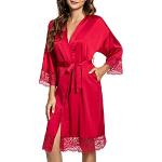 Vestaglie corte eleganti rosse XL in poliestere per damigelle per Donna 