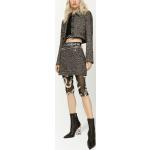 Gonne svasate marroni L di tweed con frange al ginocchio per Donna Dolce&Gabbana Dolce 