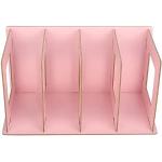 Portariviste rosa chiaro di legno di design 