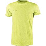 Magliette & T-shirt gialle S di cotone traspiranti a girocollo mezza manica con scollo rotondo per Donna U-Power 