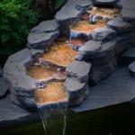 Fontane grigio scuro in poliresina da giardino a cascata Ubbink 