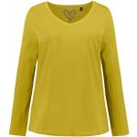 Magliette & T-shirt casual senape con scollo a V manica lunga con scollo a V per Donna Ulla Popken 