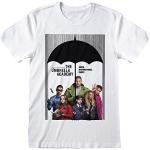 Umbrella Academy Family Monete T-Shirt da Uomo Bianca 2XL | S-XXL, Superhero Netflix Girocollo Graphic Tee, Idea Regalo di Compleanno per i Ragazzi, per casa o in Palestra
