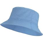Cappelli blu di cotone tinta unita traspiranti a pescatore per Donna 