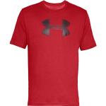 T-shirt rosse XXL in misto cotone traspiranti mezza manica da fitness per Uomo Under Armour 