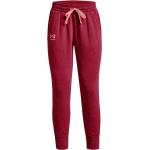 Pantaloni rossi L di cotone con elastico per Donna Under Armour Rival 