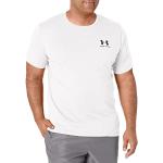 T-shirt scontate bianche XL in misto cotone mezza manica da fitness per Uomo Under Armour 