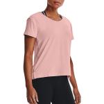 T-shirt tecniche rosa XS in poliestere mezza manica per Donna Under Armour Rush 