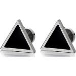 Orecchini neri in acciaio inox a triangolo per Uomo Cool steel and beyond 