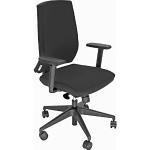 Sedie nere con schienale regolabile da ufficio Unisit 