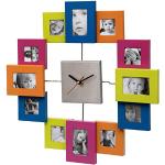 Orologio da parete Unity, quadrante con 12 cornici per foto, multicolore, 39 cm
