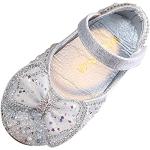 Sandali gioiello larghezza E bianchi numero 28,5 con punta rotonda traspiranti per bambina 