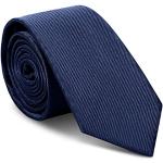 Cravatte slim casual blu navy di seta per Uomo 
