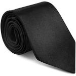 Cravatte tinta unita casual nere in poliestere per Uomo 