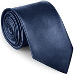 Cravatte tinta unita casual blu navy in poliestere per Uomo 