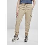 Pantaloni scontati urban beige 3 XL taglie comode in twill da jogging per Donna Urban Classics 