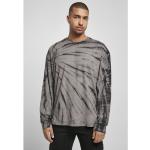 Camicie scontate urban nere XL di cotone tie-dye con manica lunga per Uomo Urban Classics 