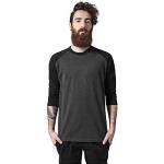 Magliette & T-shirt urban nere XL taglie comode di cotone traspiranti manica tre quarti con maniche a tre quarti per Uomo Urban Classics 