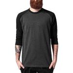 Magliette & T-shirt casual nere 3 XL taglie comode di cotone traspiranti manica tre quarti con maniche a tre quarti per Uomo Urban Classics 