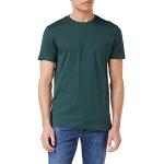 Magliette & T-shirt eleganti verde bottiglia S taglie comode di cotone tinta unita con scollo tondo mezza manica con scollo rotondo per Uomo Urban Classics 
