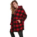 Urban Classics Oversized Check Jacket Rosso 2XL Donna